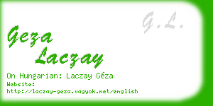 geza laczay business card
